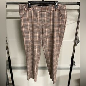 Ava & Viv women's Checkered Pants - Brown and Gray